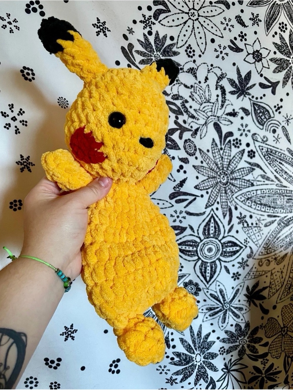 Crochet Pikachu Pokémon Snuggler Handmade